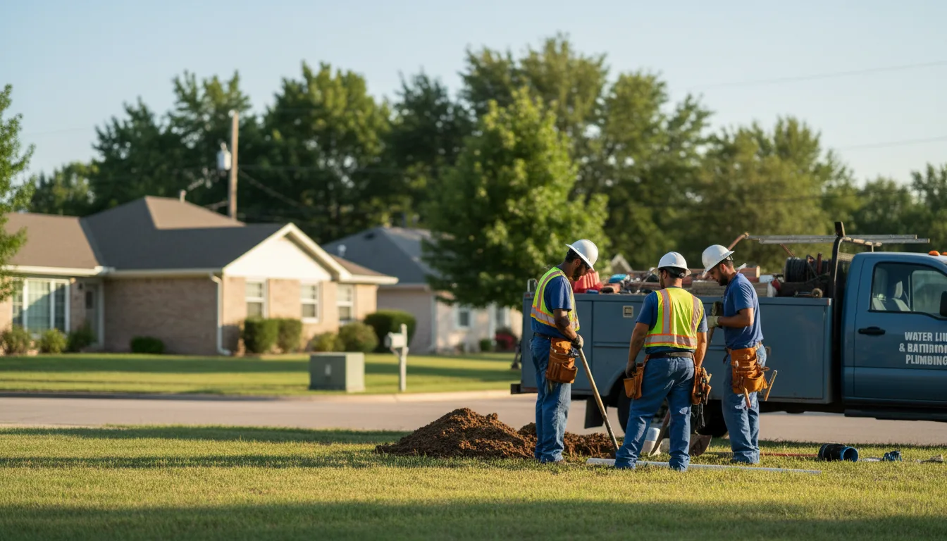 Residential water line and bathroom plumbing service in Woodsfield, OH